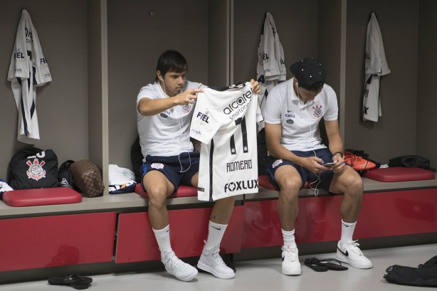 Romero e Balbuena antes do duelo contra o Internacional, no Beira Rio, pela Copa do Brasil
