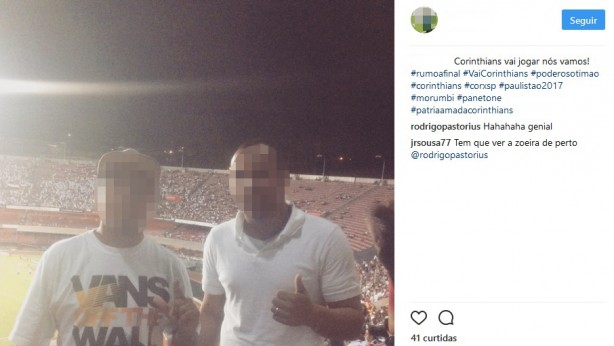Dupla corintiana no estádio rival