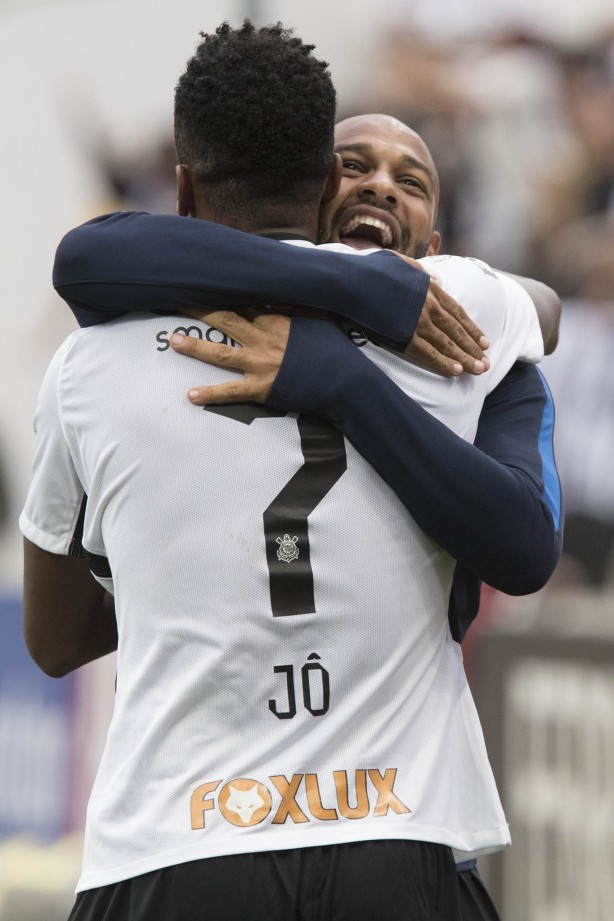 Comemoração do gol contra o São Paulo, pela semifinal do Paulistão