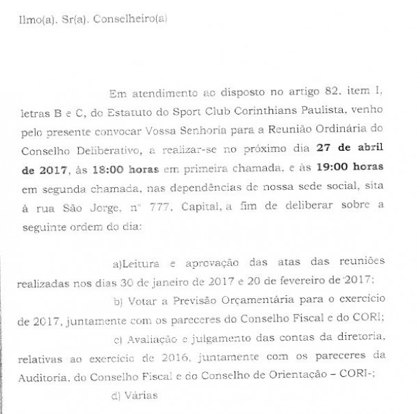 Convocao de reunio