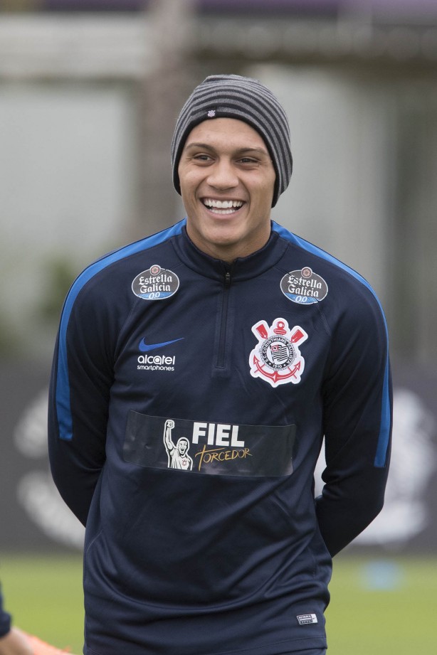 Jabá durante treino preparatório para a final contra a Ponte