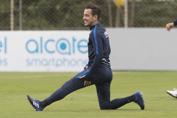 Rodriguinho durante treino preparatório para a final contra a Ponte