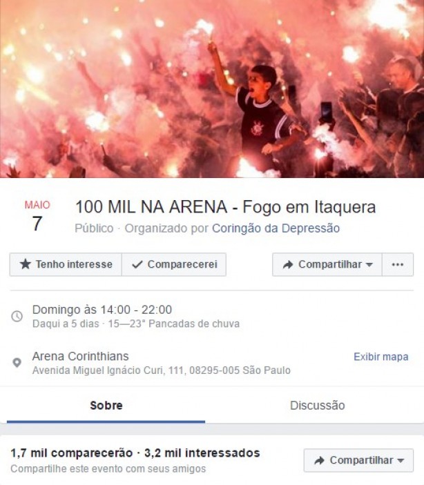 Até o momento, mais de 1,7 mil pessoas confirmaram presença na festa