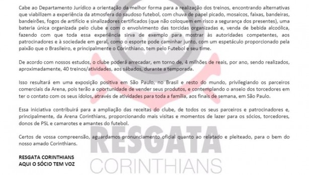 Trecho de carta enviada a Roberto de Andrade