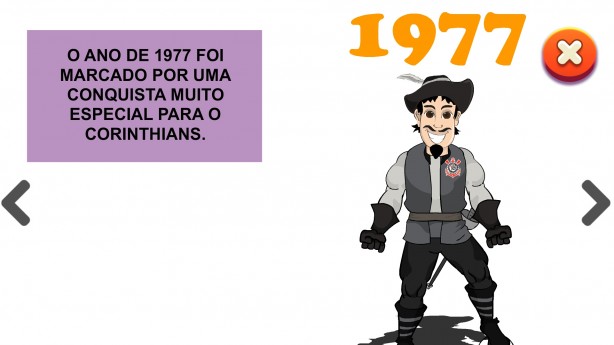 App conta campanhas de sucesso do Corinthians, como a do Paulisto de 1977