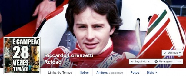 Riccardo não esconde o corinthianismo nas redes sociais