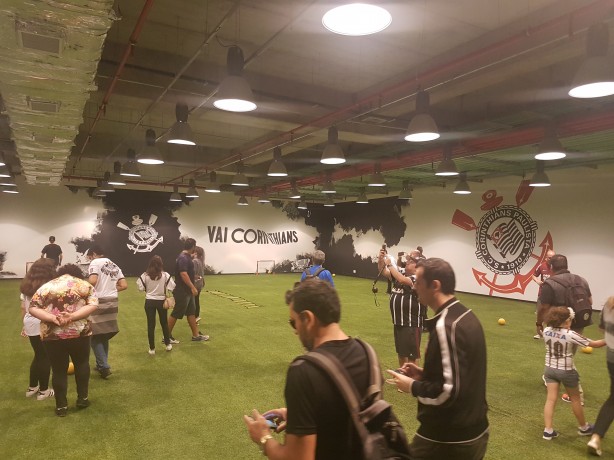 Local para aquecimento dos jogadores do Corinthians