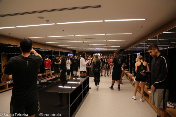 Além do treino, os participantes conheceram as dependências da Arena