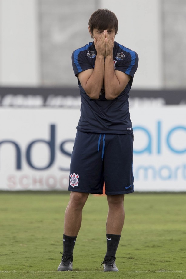 Romero no treino da manhã desse sábado