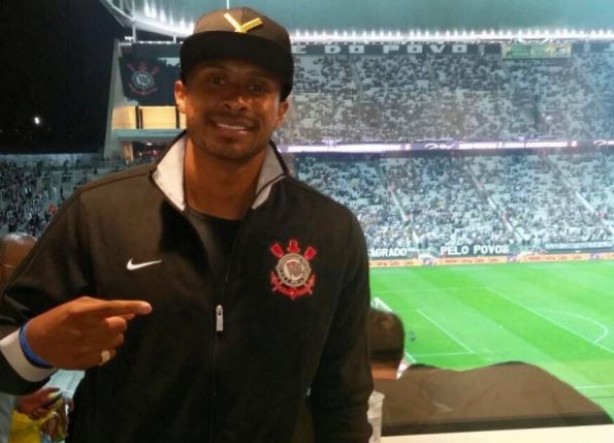 Leandrinho em uma de suas visitas  Arena Corinthians