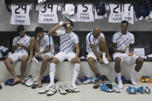 No vestiário para encarar o Vasco, pelo Campeonato Brasileiro