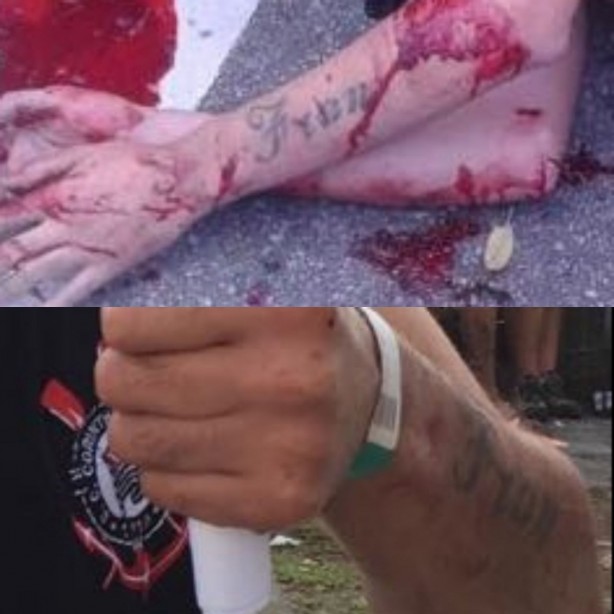 Tatuagem nos dois momentos do torcedor