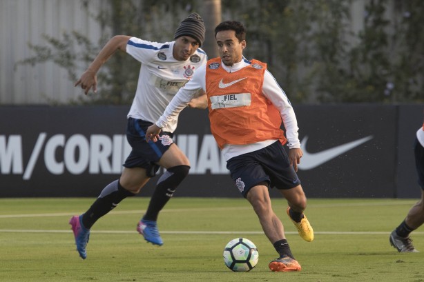Jadson e Marciel no treino da tarde