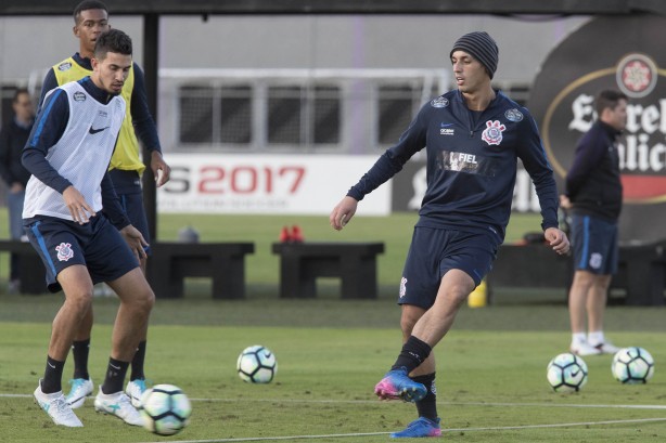 Pedro Henrique e Marciel no treino de terça-feira