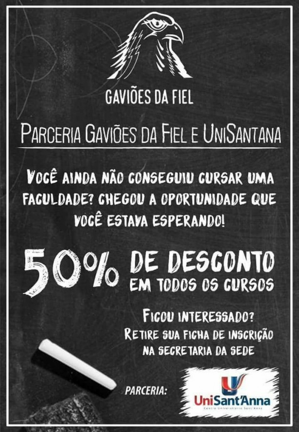 Gaviões e UniSantAnna firmaram parceria