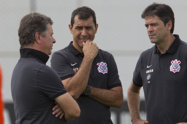 Walmir Cruz, Fábio Carille e o auxiliar-técnico Leandro da Silva
