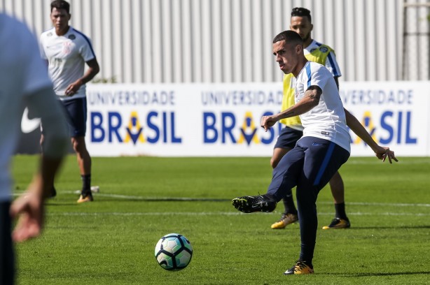 Gabriel no treino da manhã antes do embarque para o Rio