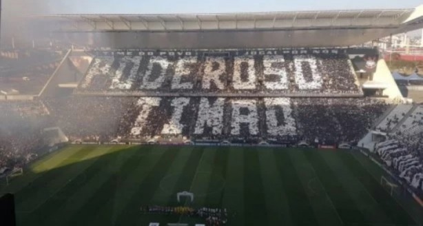Mosaico na decisão do Paulista, contra a Ponte Preta