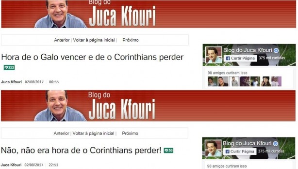 Antes e depois: a previsão furada e o texto após a vitória