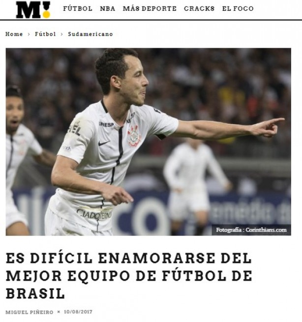 Site espanhol pontuou fatores que fazem Corinthians despontar no Brasil