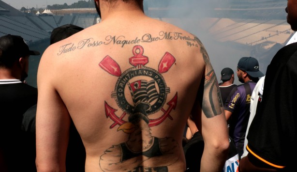 Tatuagens relacionadas ao Corinthians deixaram cenário ainda mais especial