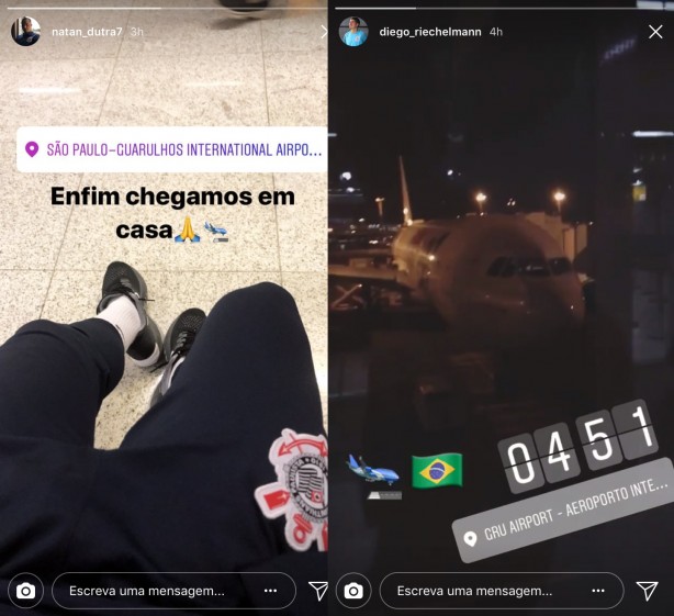 Publicaes de Natan e Diego nas redes sociais