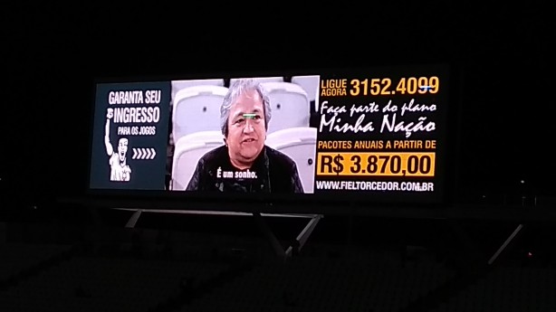 Até o momento, o telão segue funcionando de modo parcial