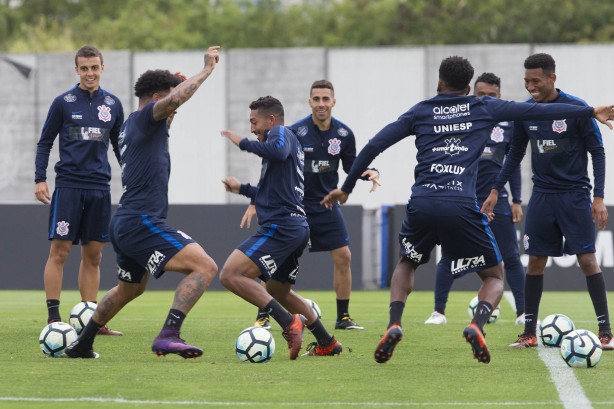 O treino foi marcado por um coletivo