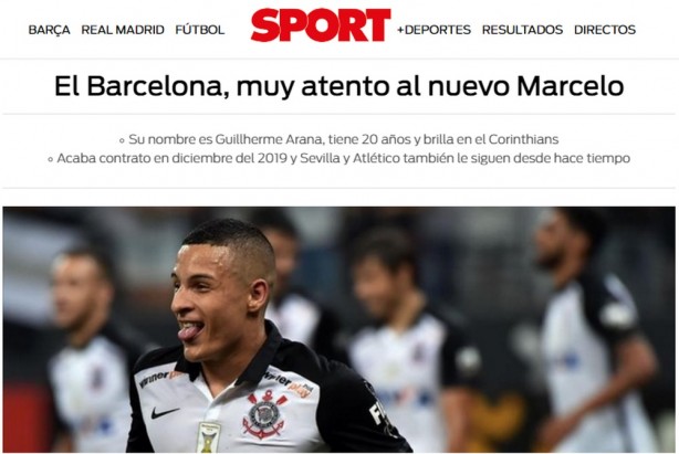 Novo Marcelo? Arana foi manchete na Espanha nesta terça-feira