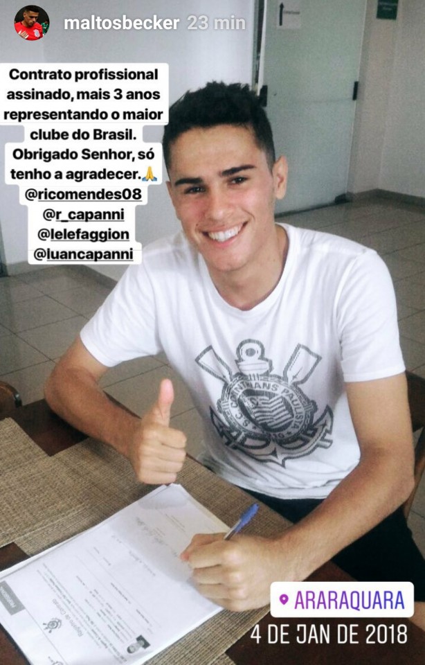 O goleiro Maltos assinou com o Timão por mais três temporadas