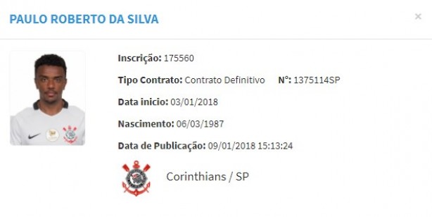 Registro de Paulo Roberto no BID