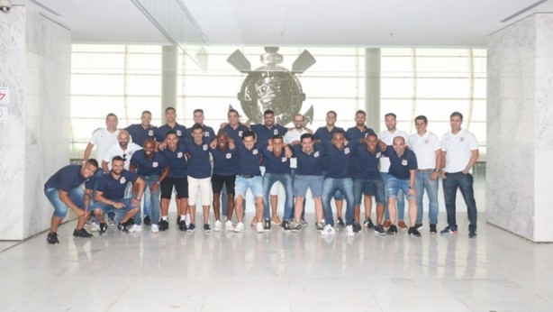 Elenco do futsal tambm conheceu instalaes da Arena Corinthians