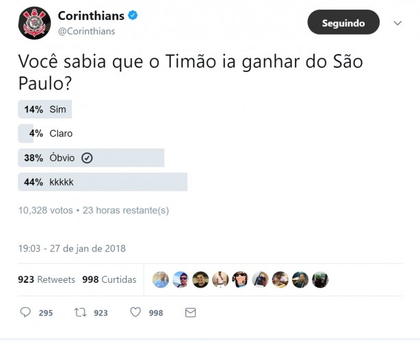 Corinthians zoa São Paulo