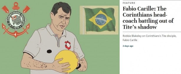 Matéria de Carille, escrita por xxxx, ganhou destaque no site inglês