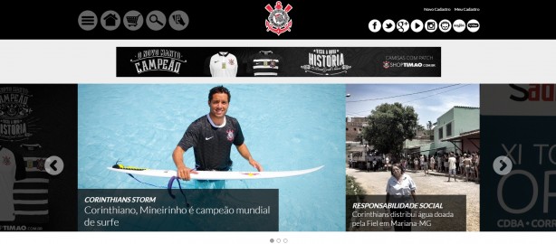 Em busca de inovação: site oficial do Corinthians ganha cara nova