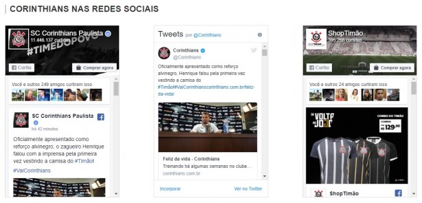 Novo portal tem espaço destinado às redes sociais