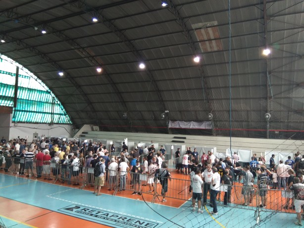 Mini ginásio onde a votação é realizada