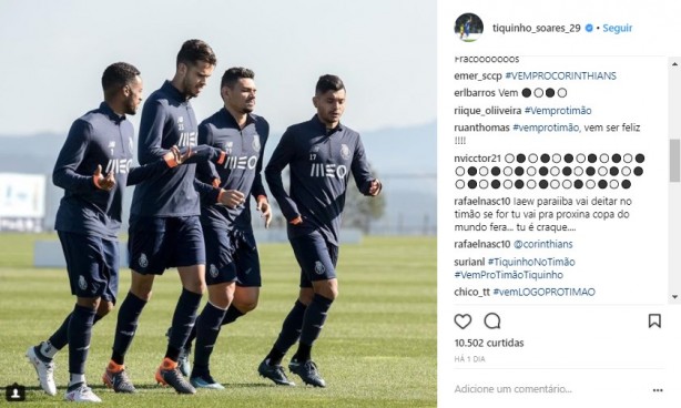 Fiel invade perfil de Tiquinho Soares no Instagram