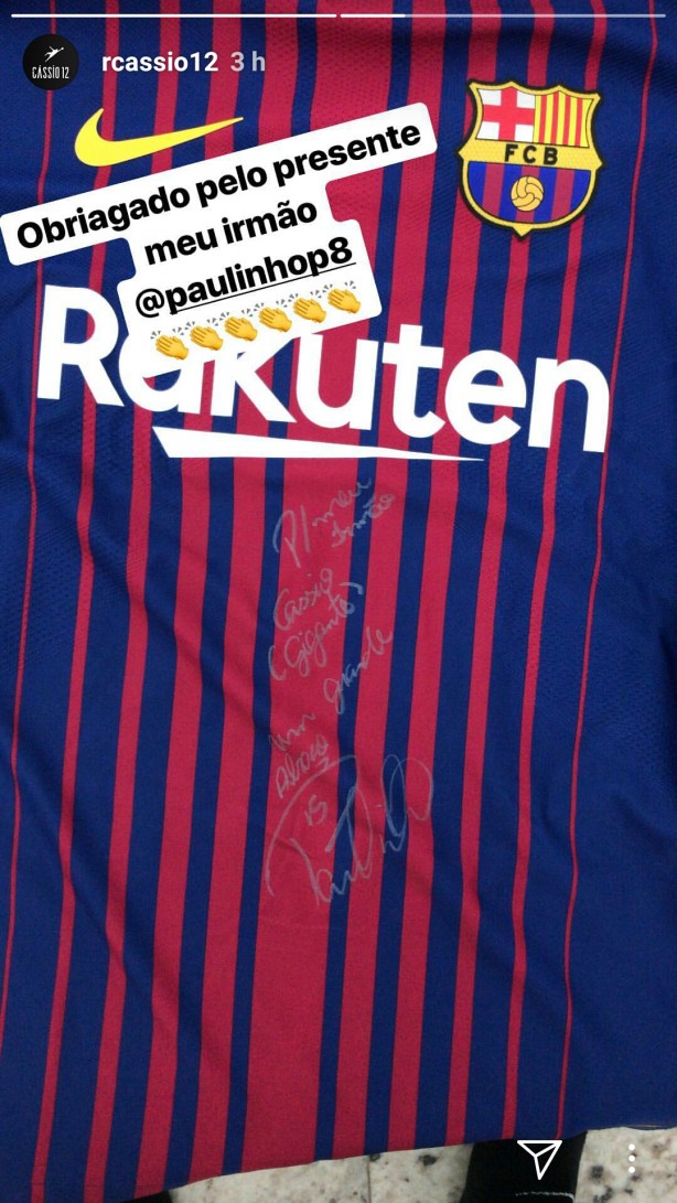Presente de Paulinho para Cássio
