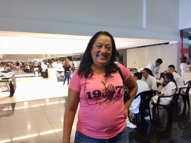 A vice-presidente do Timão teve esteve presente neste domingo na Arena
