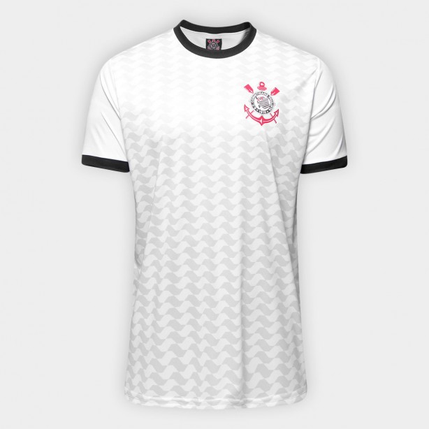 Camisa branca masculina em alusão ao título da Libertadores