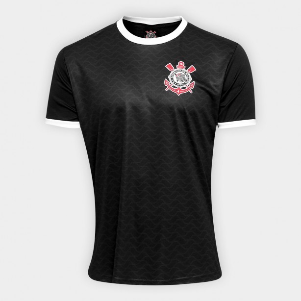 Camisa masculina preta clássica, também em comemoração à Libertadores