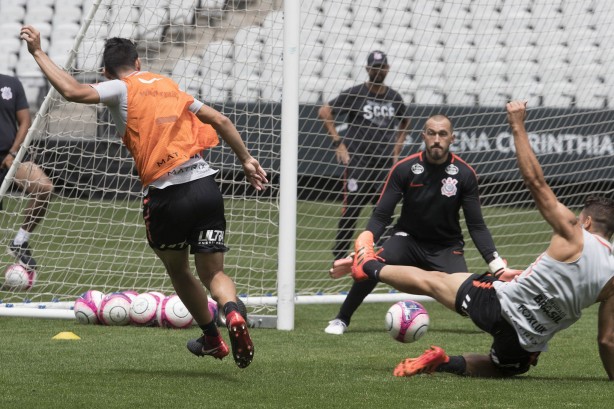 Elenco fez último treino antes de enfrentar o Palmeiras, pelo Paulistão 2018