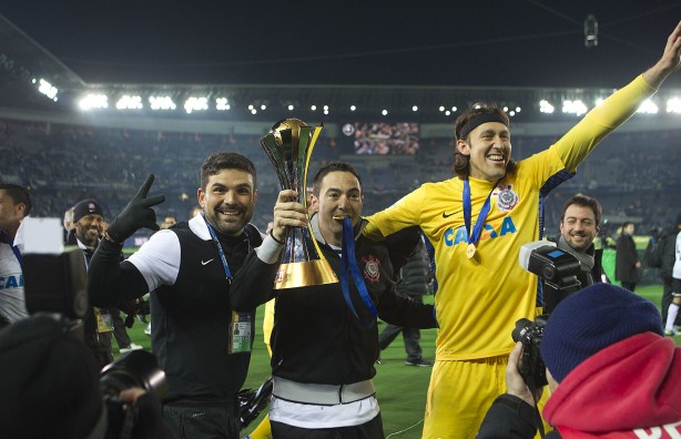 Chicão e Cássio jogaram juntos no Corinthians em 2012 e 2013