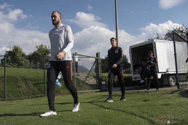 Walter e Mateus Vital no treino de hoje em solo colombiano