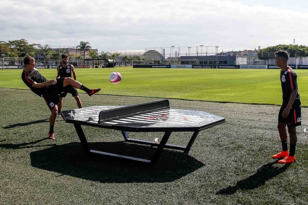 Jogadores fizeram o último treino antes de enfrentarem o Santos, pelo Paulistão