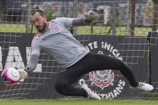 Walter no treino desta sexta-feira.