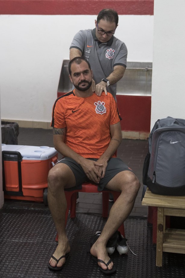 O veterano Danilo antes do jogo contra o Botafogo-SP, em Ribeirão Preto