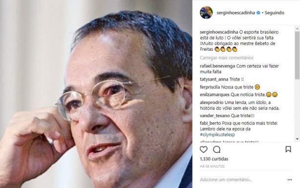 Corinthians emite nota de pesar por morte de Bebeto de Freitas, ícone do esporte brasileiro