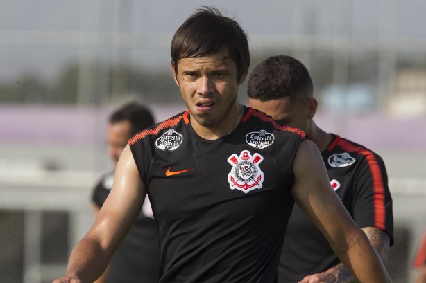 Romero no treino da tarde nesta terça-feira